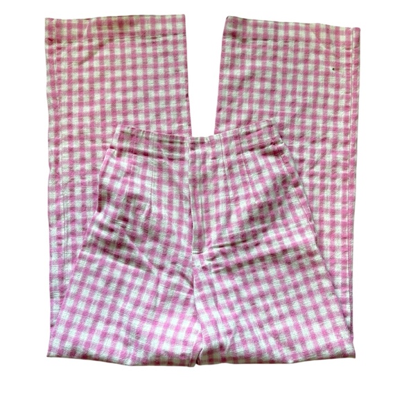 Zara Pink Plaid Pants - Picture 2 of 3